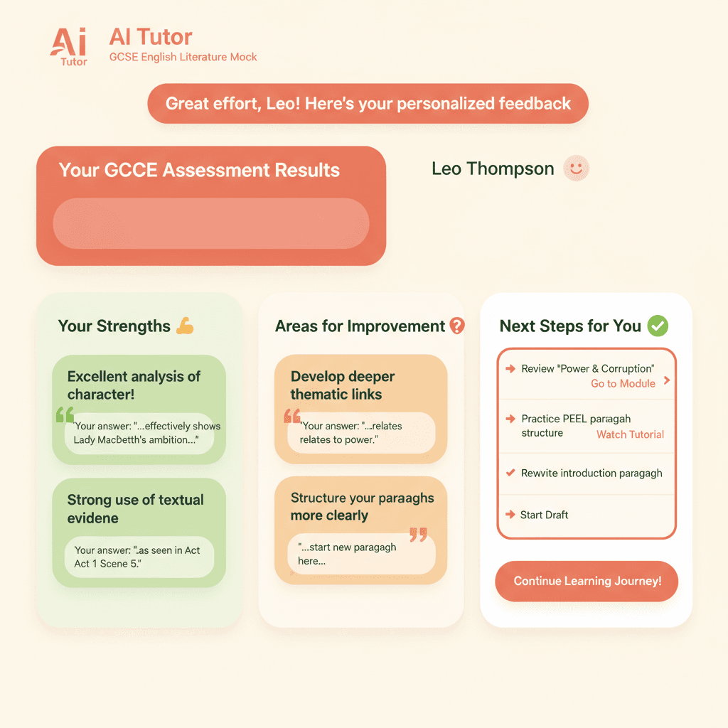 Personalised Student Feedback